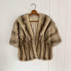 Beautiful Vintage Natural Blue Mink Stole-No Flaws-Measurements in description
